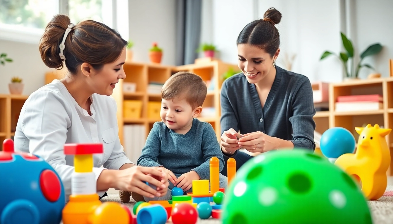 Engaging ABA therapy in Novi, showcasing a therapist and child in a vibrant therapy room.