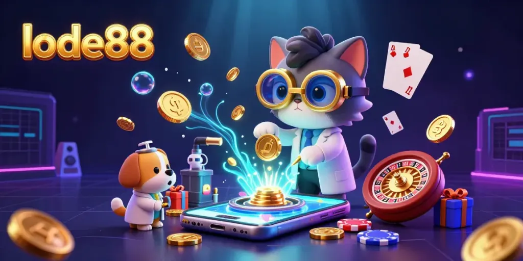 Experience thrilling gaming at lode88 with vibrant characters and engaging casino elements.