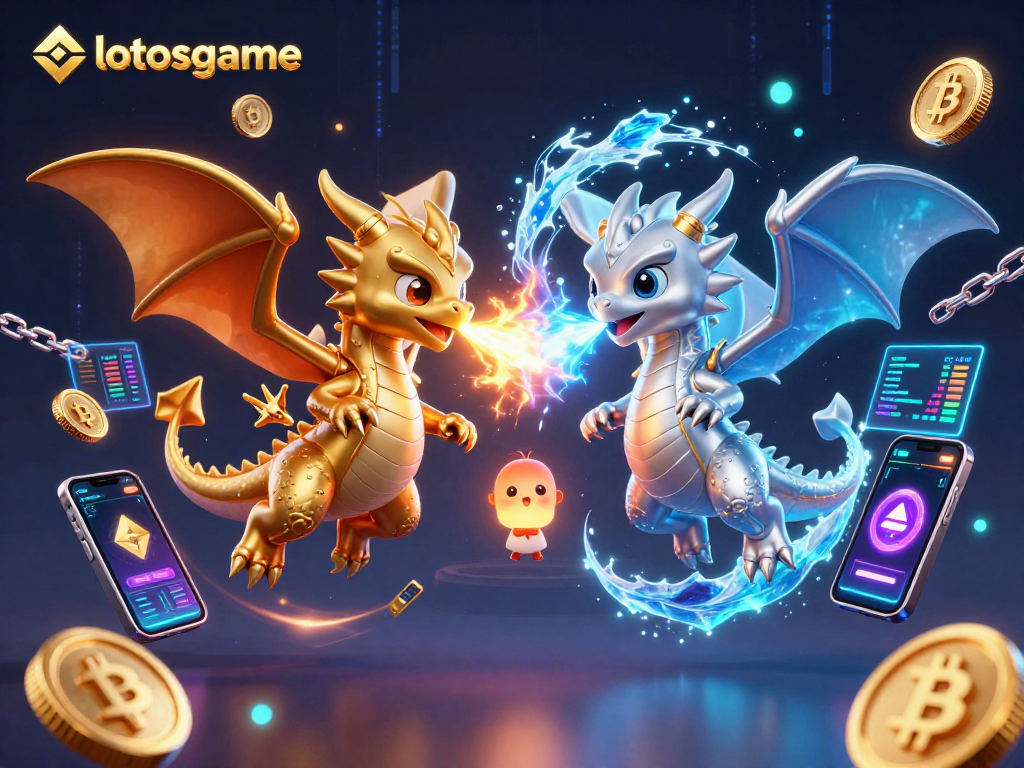 Lotosgame showcases players in a thrilling tournament atmosphere with a lighting dragon duel.