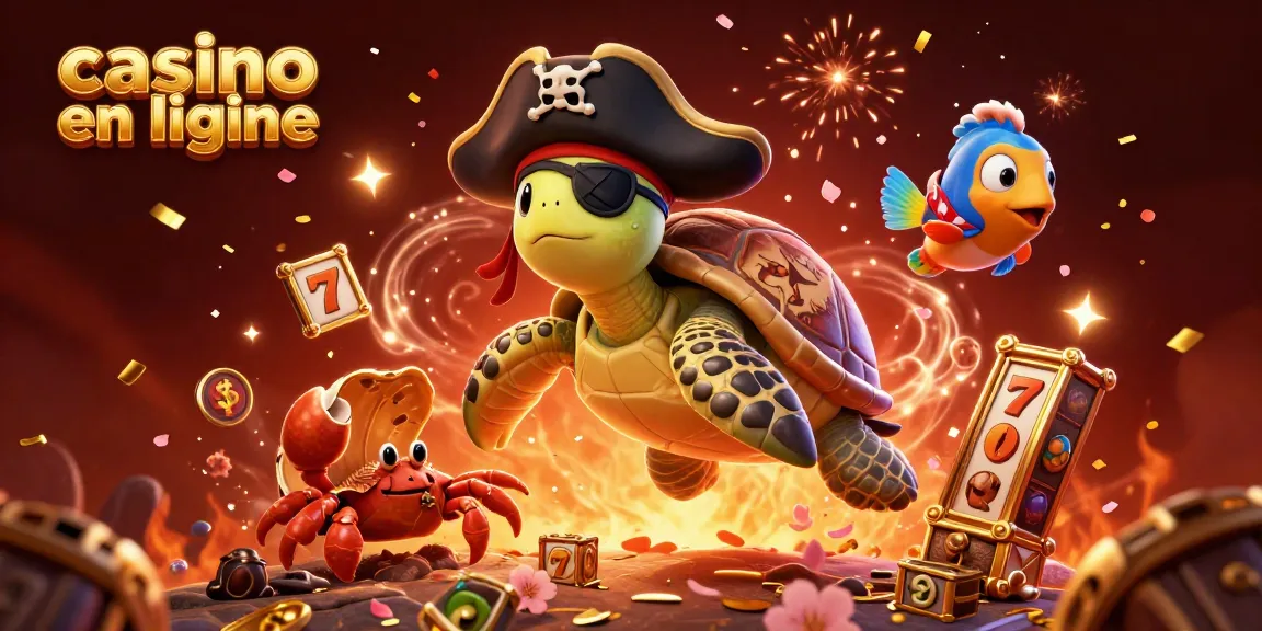 Plongez dans l'univers captivant du casino en ligne avec des personnages animés et des éléments de jeux pendant la fête.