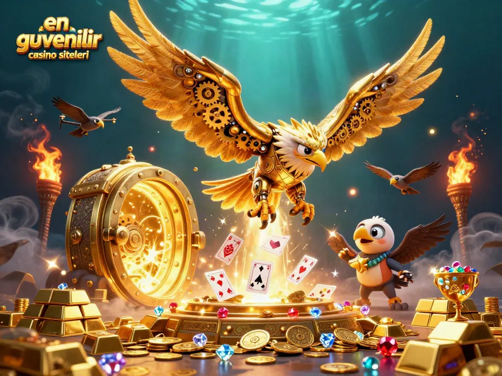 Engage with trusted online casino experiences at en güvenilir casino siteleri, featuring a dynamic 3D illustration.