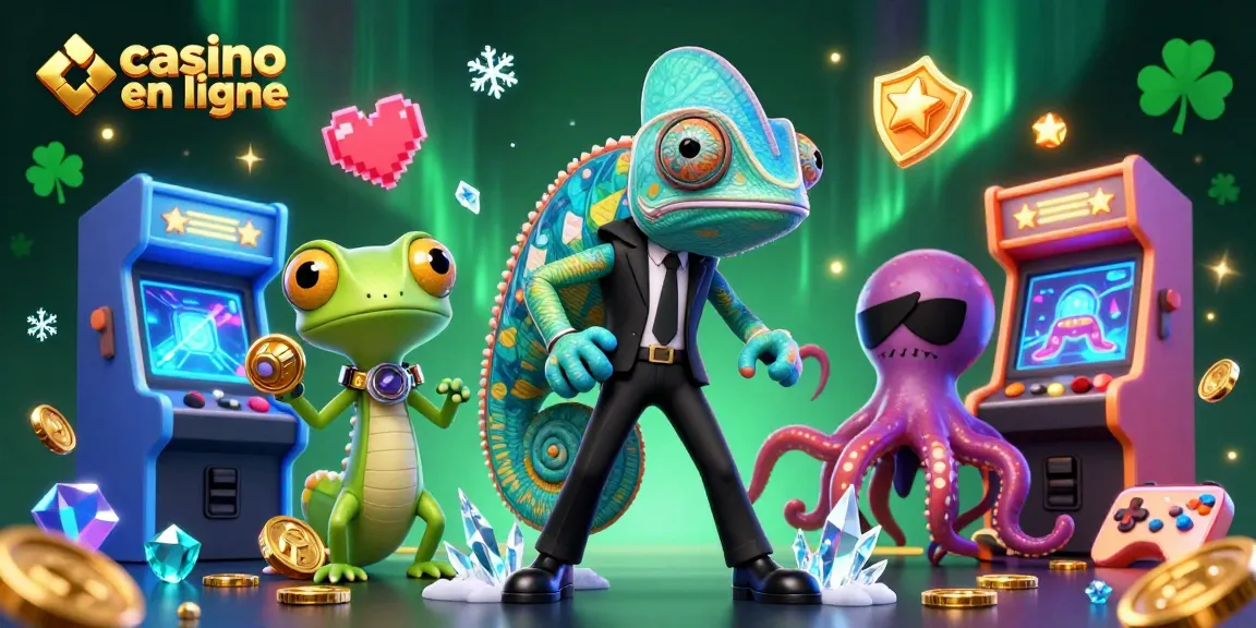 Jouez au casino en ligne avec énergie grâce à un agent secret caméléon, un gecko féru de technologie et un poulpe maléfique.