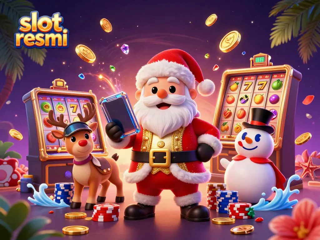 Spin to win on slot resmi with a festive Santa and casino fun!
