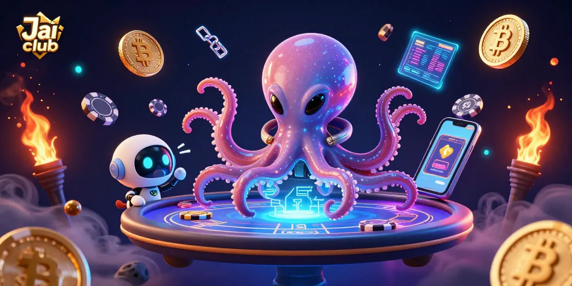 Join the action on Jai club with an alien octopus at a holographic poker table.