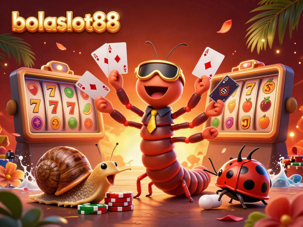 Experience the engaging slots atmosphere with bolaslot88's vibrant 3D illustration, showcasing a dealer and high-rollers.