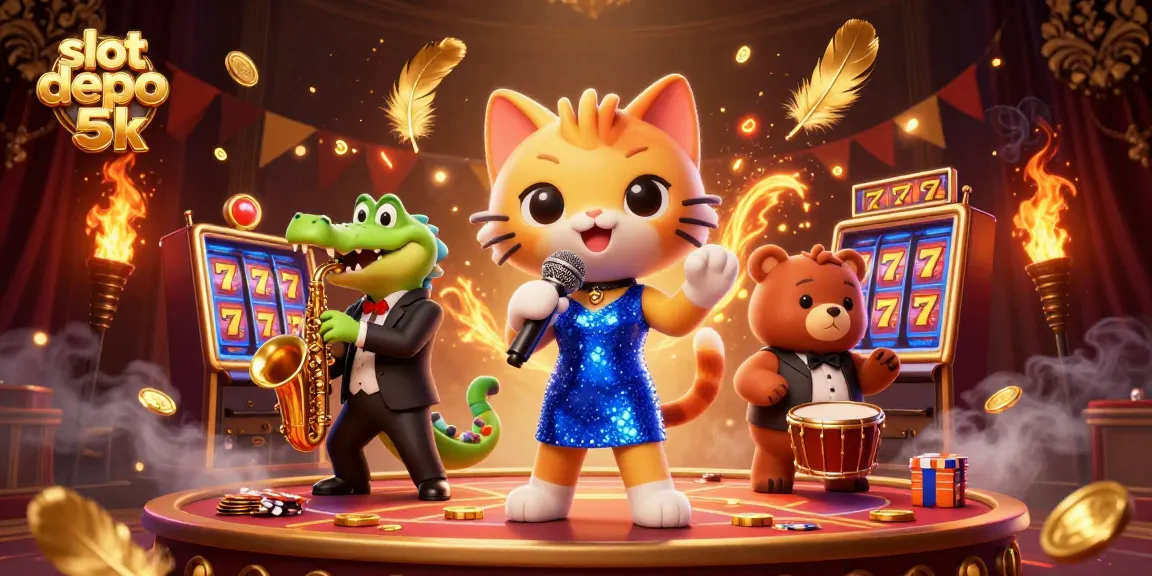 Experience the thrill of slot depo 5k with dynamic characters and vibrant casino elements.