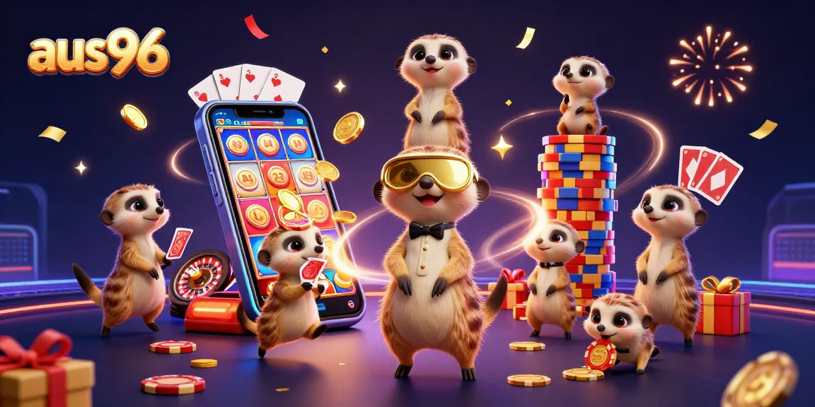 Engage with exciting casino action at aus96 featuring colorful slot games and meerkat dealers!
