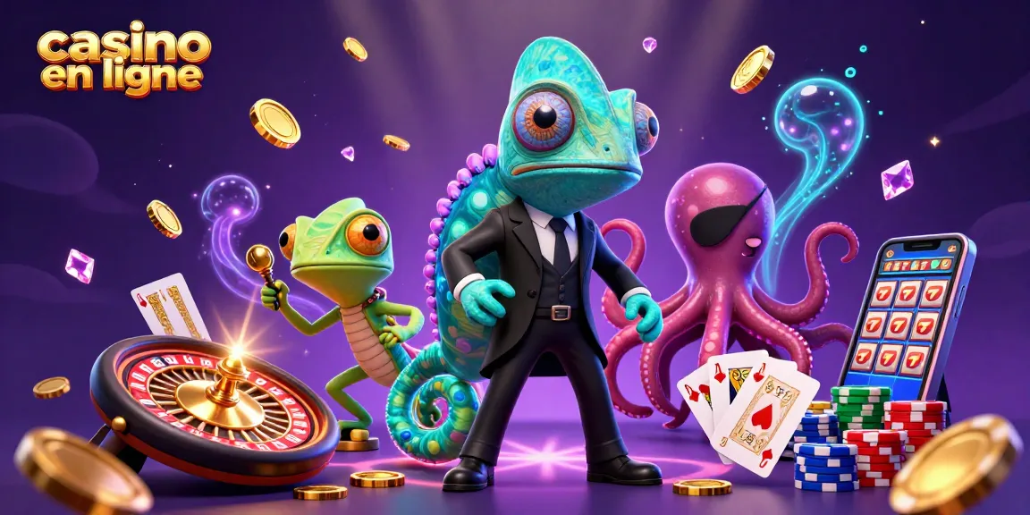 Gagnez avec le meilleur des jeux de casino en ligne, jeu dynamique avec chameleon et octopus.