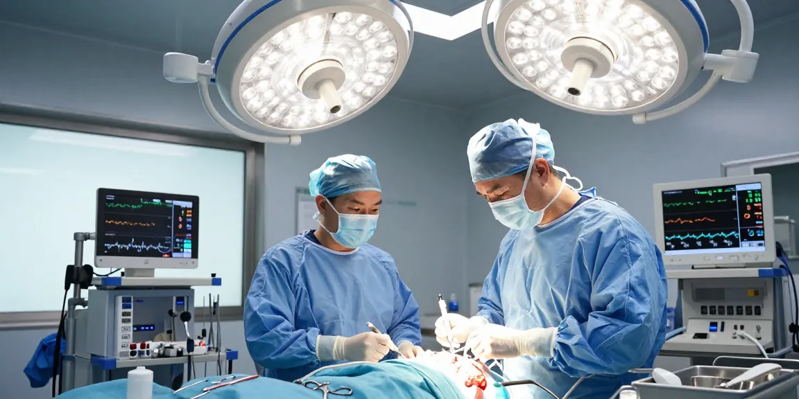 Beyin ameliyatı in progress, showcasing the expertise of a neurosurgeon in a modern operating room with advanced surgical tools.