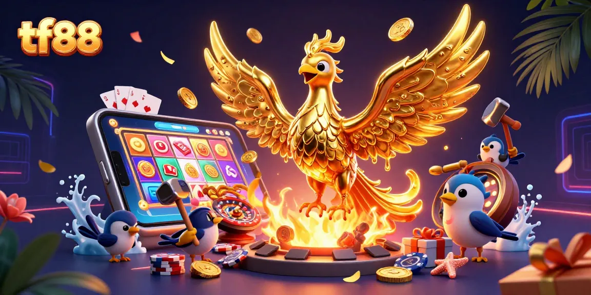 Engage with tf88 through thrilling casino visuals showcasing rich gold elements and dynamic gaming action.