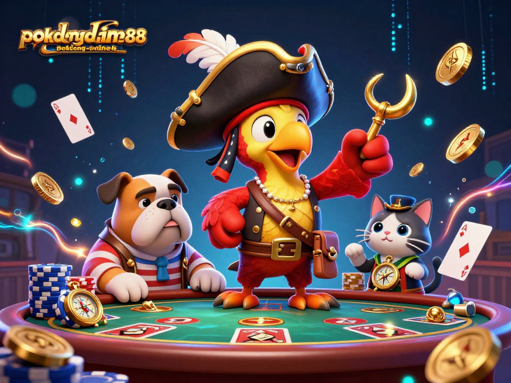 Join the excitement at pokdeng-online88 with thrilling poker action and golden coins flying in the air!